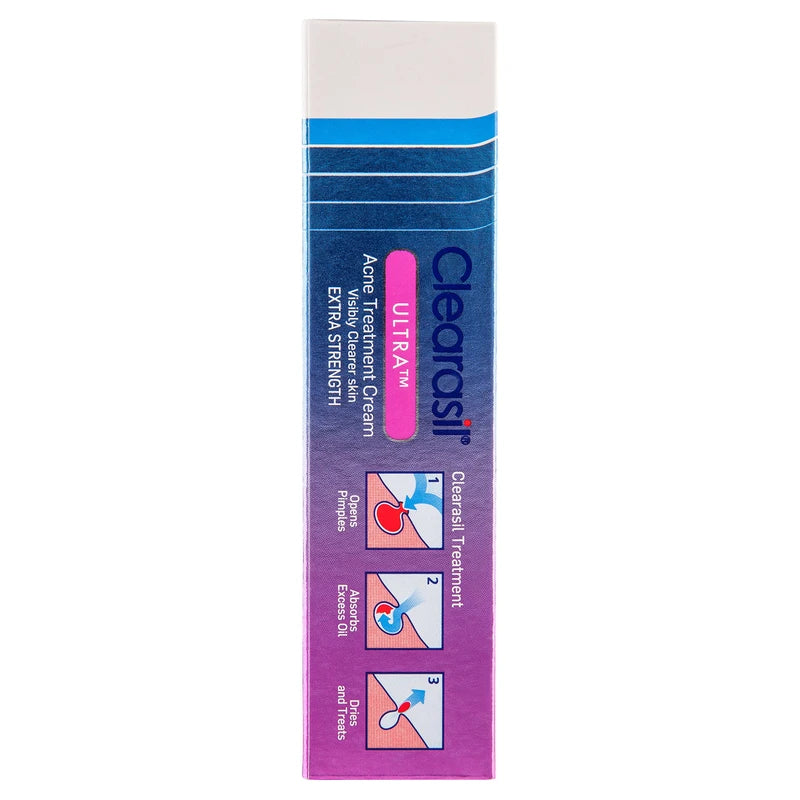 Clearasil Ultra Acne Treatment Extra Strength Face Cream Reduce Pimples, 20g