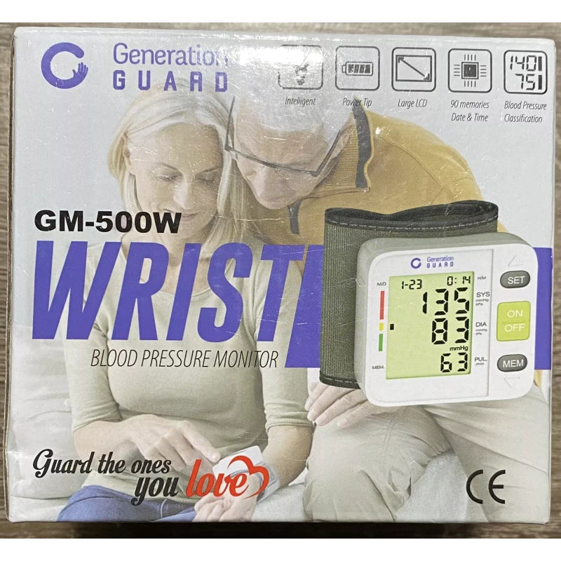 GM Generation Guard GM-500W Clinical Wrist Blood Pressure Monitor Digital LCD