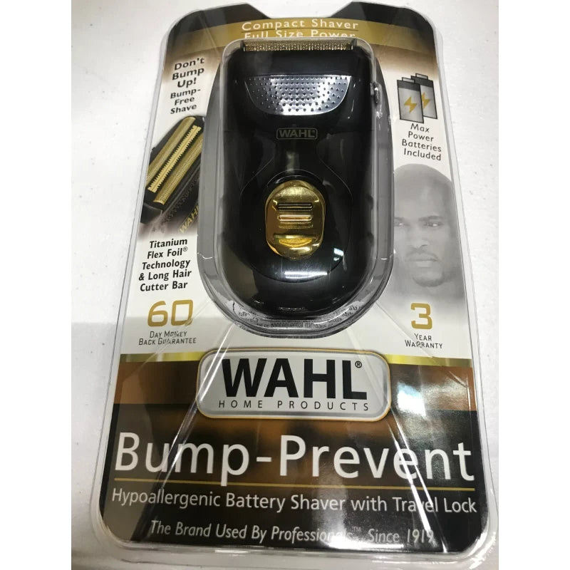 Wahl - Bump Prevent Hypoallergenic Battery Shaver with Travel Lock #7066-200 NEW