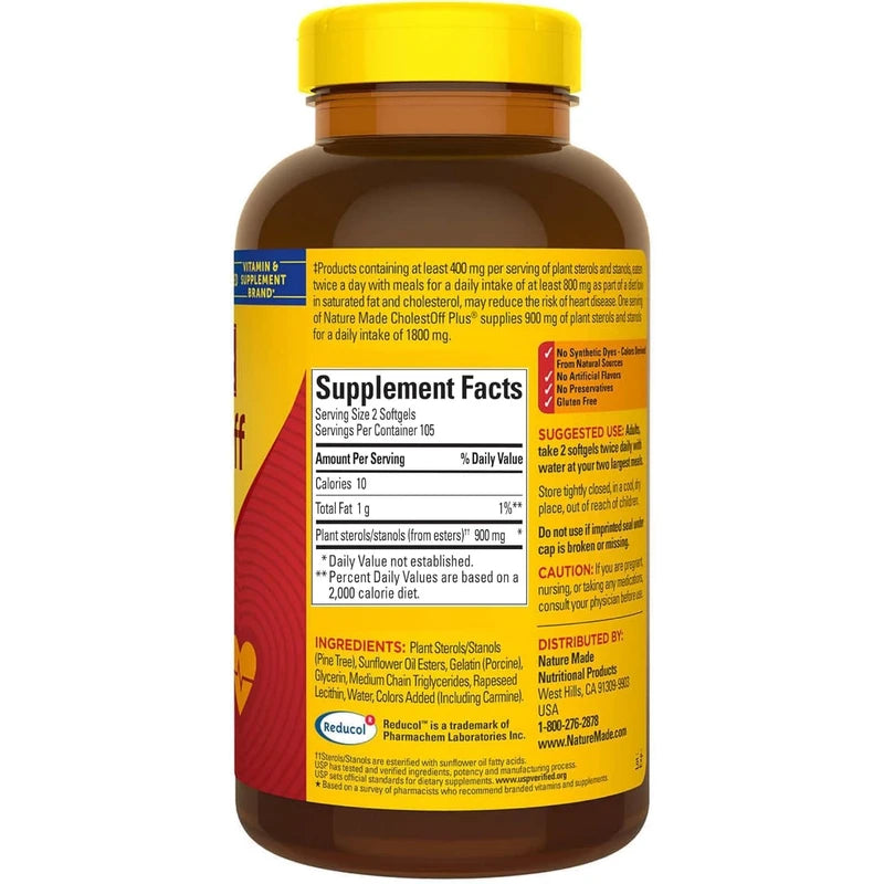 CholestOff Plus, clinially Proven to Lower Cholesterol, 210 Softgels, 52 Day Supply