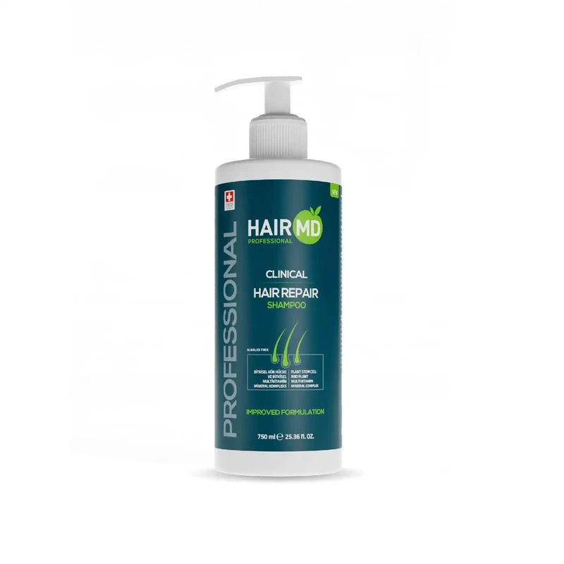 HairMD Transplant Clinical Repair Shampoo - Big Size 750ml - Advanced Regrowth Formula - Protects Post-Transplant Scalp, Exclusive Anti Hair Loss Shampoo. 25.36 fl OZ.