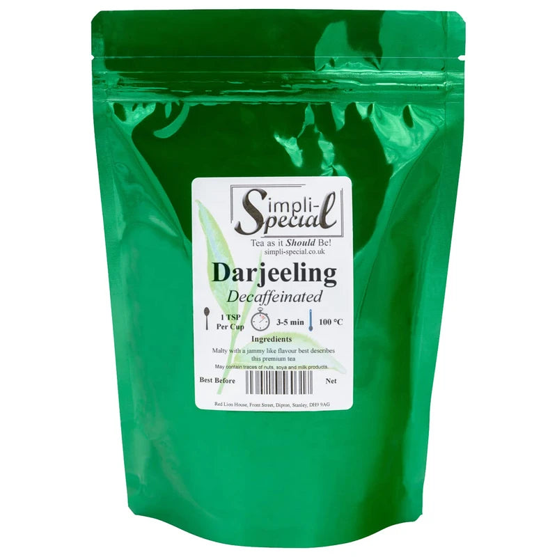 Darjeeling Decaffeinated Premium Loose Leaf Tea by Simpli-Special (50g in Resealable Pouch)