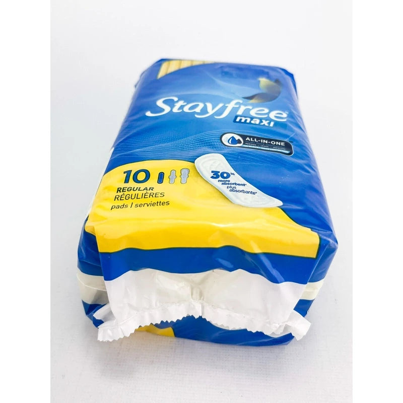 Stayfree Maxi Regular Pads For Women Wingless 10 Pads Each Lot Of 3