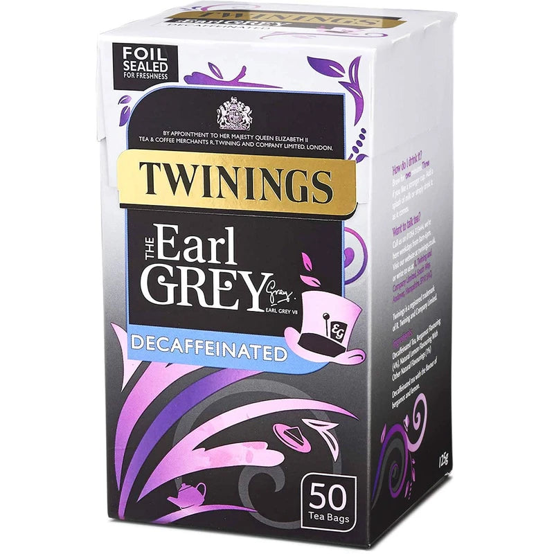 Twinings Earl Grey Decaffeinated Tea, Pack of 50