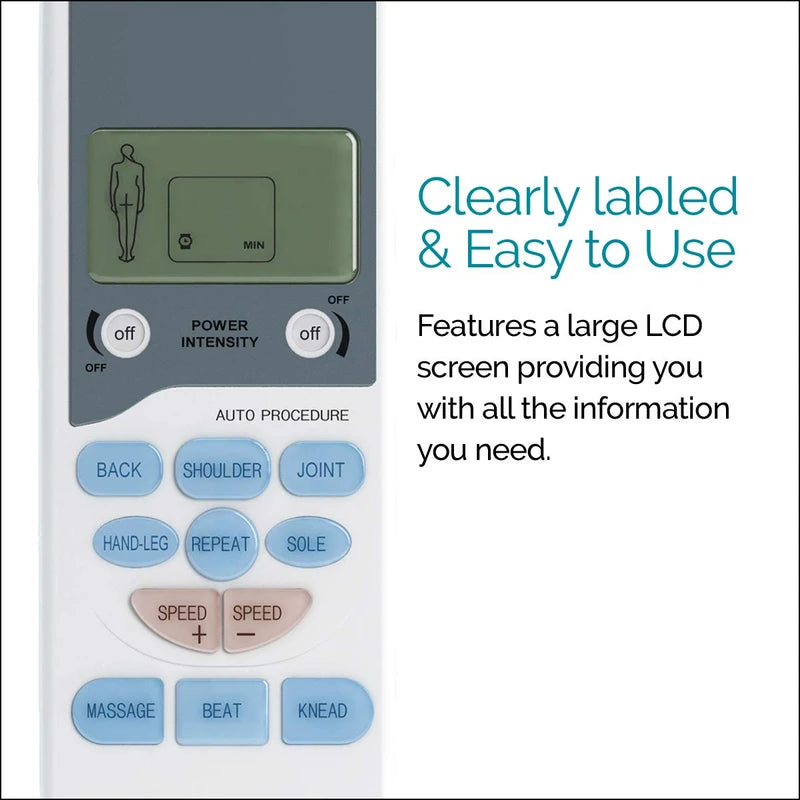 TruMedic TENS Electronic Pulse Unit & 4 Electrode Pads - For Muscle Stiffness, Soreness, Aches & Pains, Perfect for Relaxing Tight Muscles & Nerves for Electrotherapy Pain Management (PL-009)