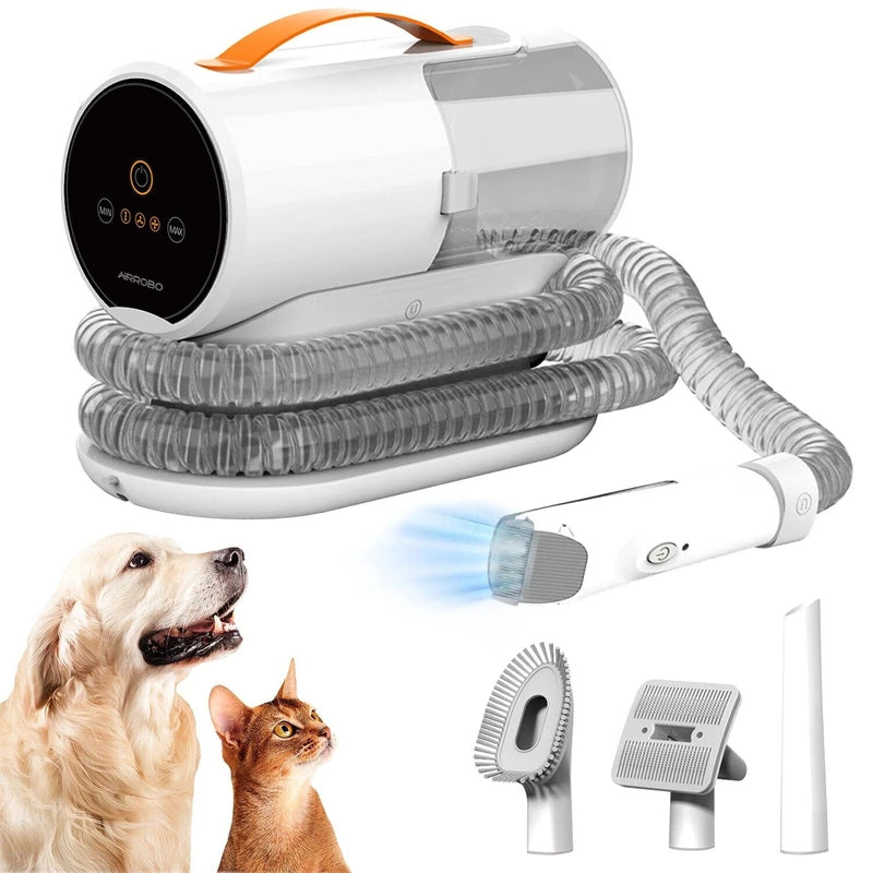 AIRROBO PG100 Pet Grooming Vacuum with 5 Grooming Tools 12000Pa Suction Power US