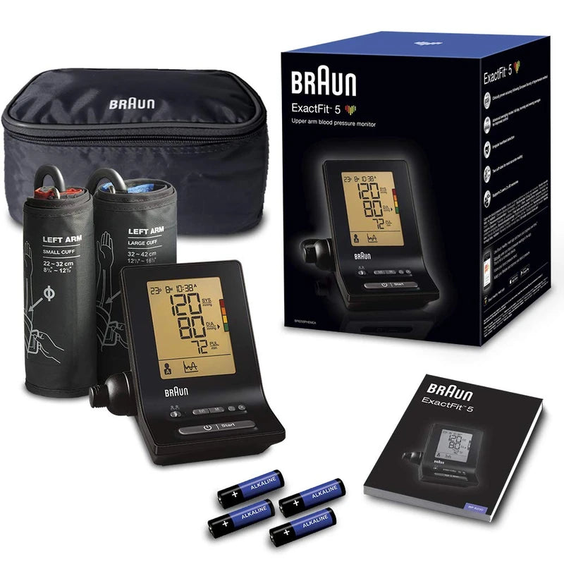 Braun ExactFit 5 automatic Upper arm blood pressure monitor with 2 cuff sizes, BP6200