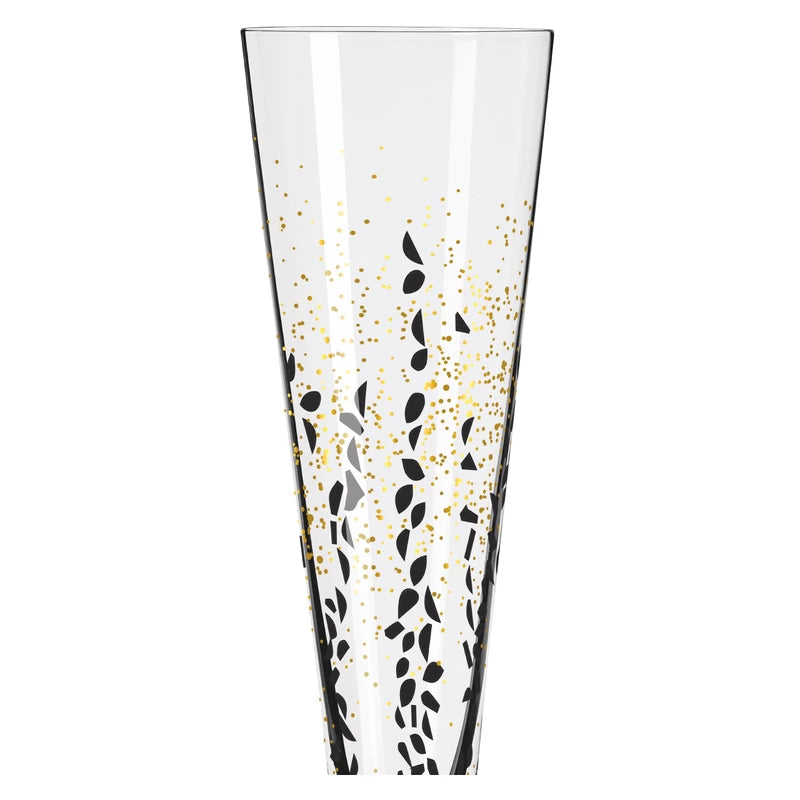 Ritzenhoff 6031005 Champagne Glass 200 ml - Goldnacht Duett Series - 2 x Designer Pieces with Real Gold - Made in Germany