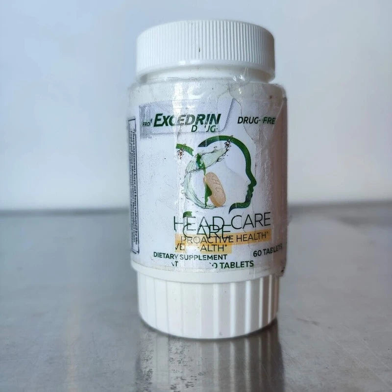 Excedrin 2pk Excedrin Head Care Dietary Supplement Proactive Drug-Free 60 Tabs EXP 12/24
