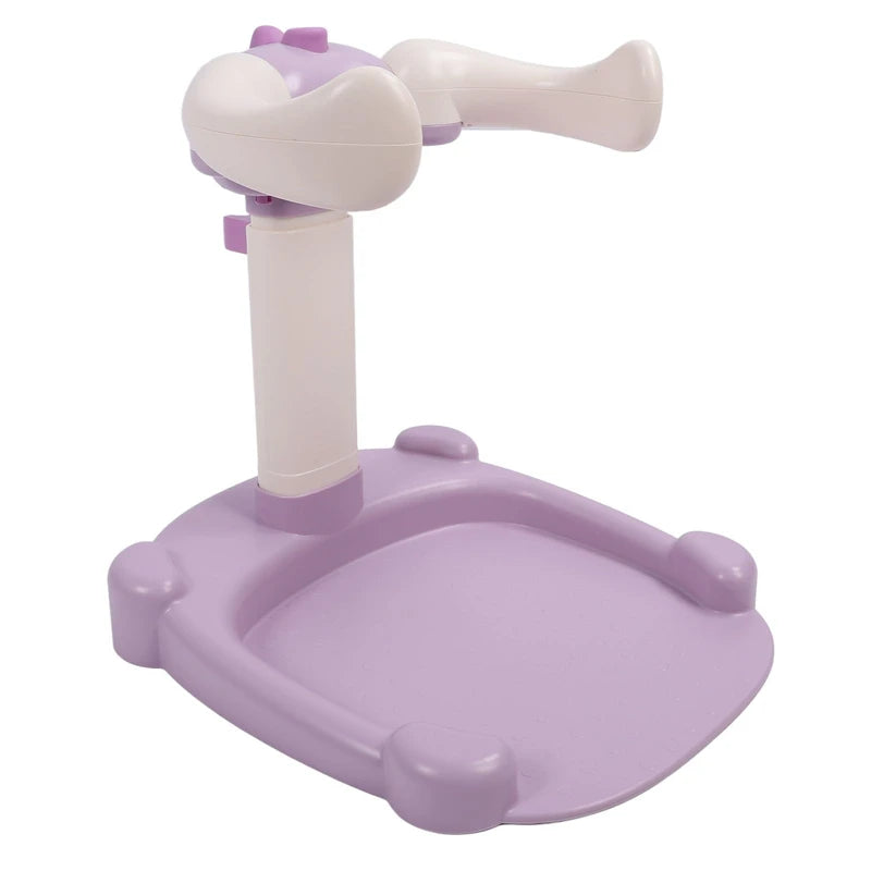 Baby Hug Bath Tower, Non Slip Toddler Shower Stand Support, Adjustable Baby Shower Stand, for Bathroom (Purple)