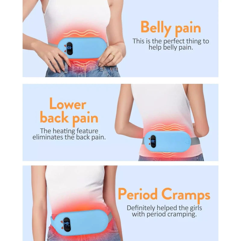 Shesangel Cordless Heating Pad for Cramps and Back Pain with 6 Heat & Massage Modes