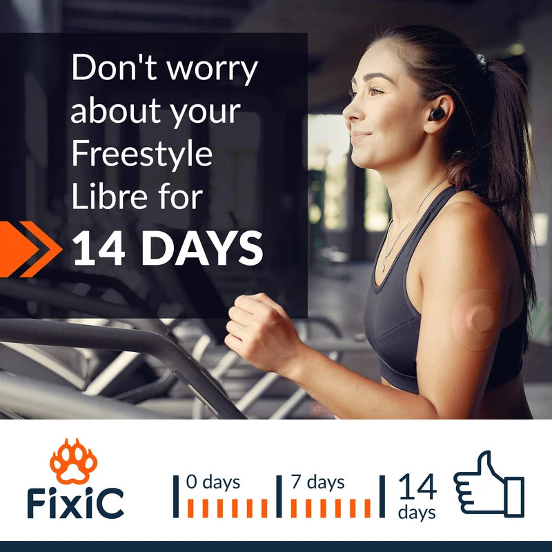 Fixic Fixic Freestyle Adhesive Patch 25 PCS C Good for Libre 1, 2, 3 & Plus C Enlite C Guardian C NO Glue in The Center of The Patch C Pre-Cut Back Paper C Long Fixation for Your Sensor! (Tan)