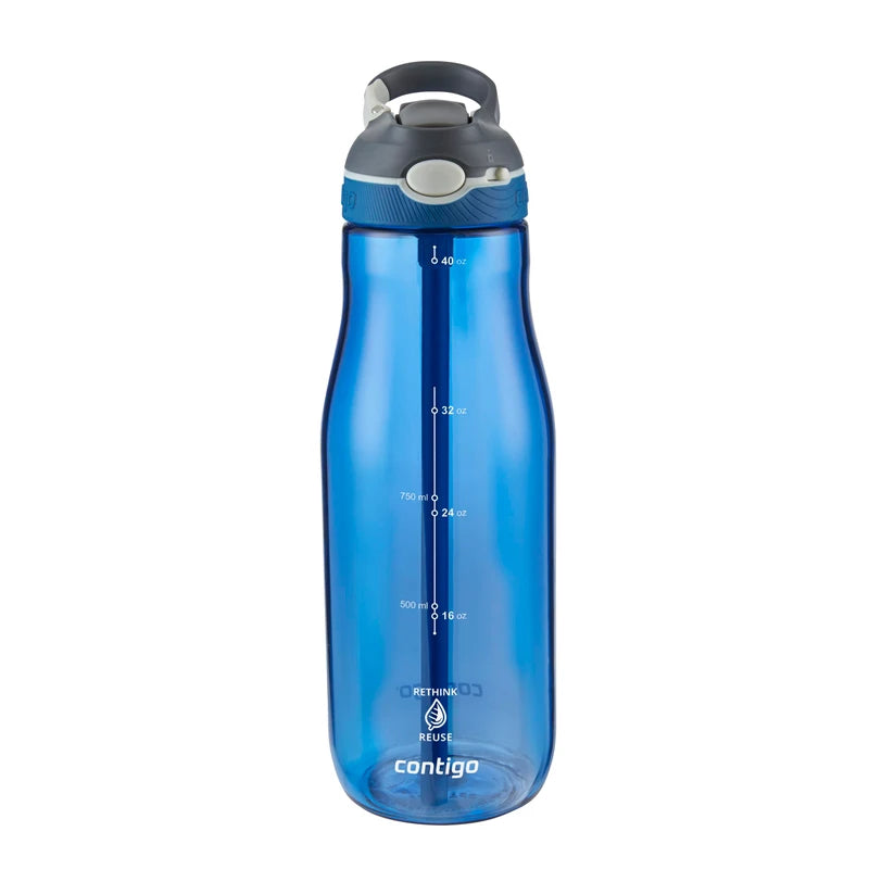 Contigo Ashland Autoseal Water Bottle with Flip-Straw | Large 720ml BPA Free Drinking Bottle | Sports Flask | Leakproof Drink Bottle | Ideal for School, Gym, Bike, Running, Hiking