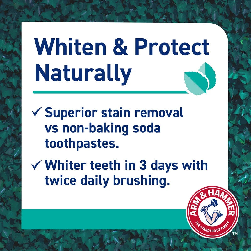 Arm & Hammer 100% Natural Baking Soda Whitening Protection Toothpaste, 75ml