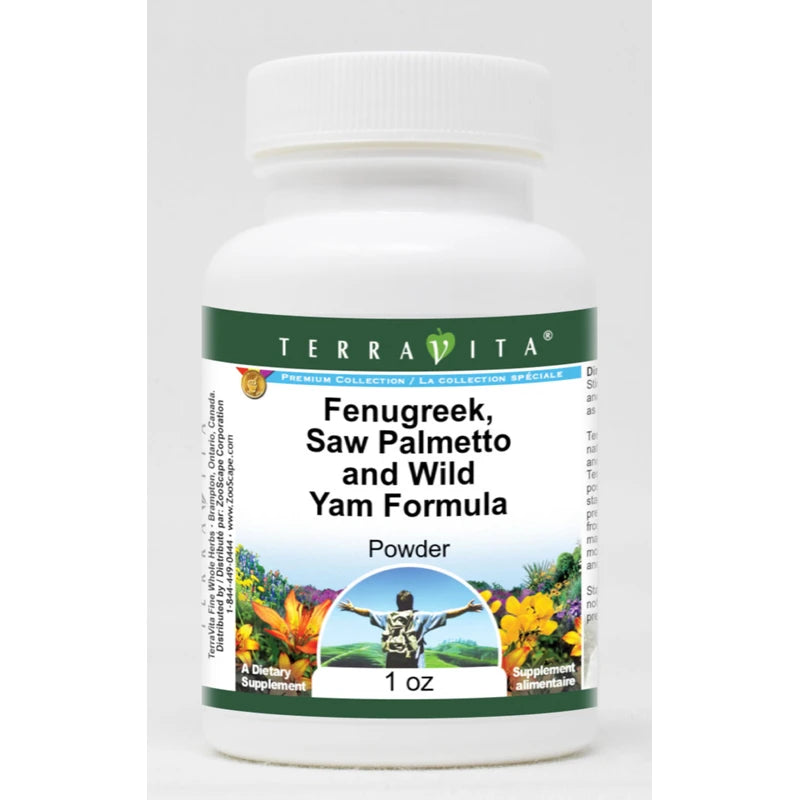 Fenugreek, Saw Palmetto and Wild Yam Formula Powder (1 oz, ZIN: 514010)