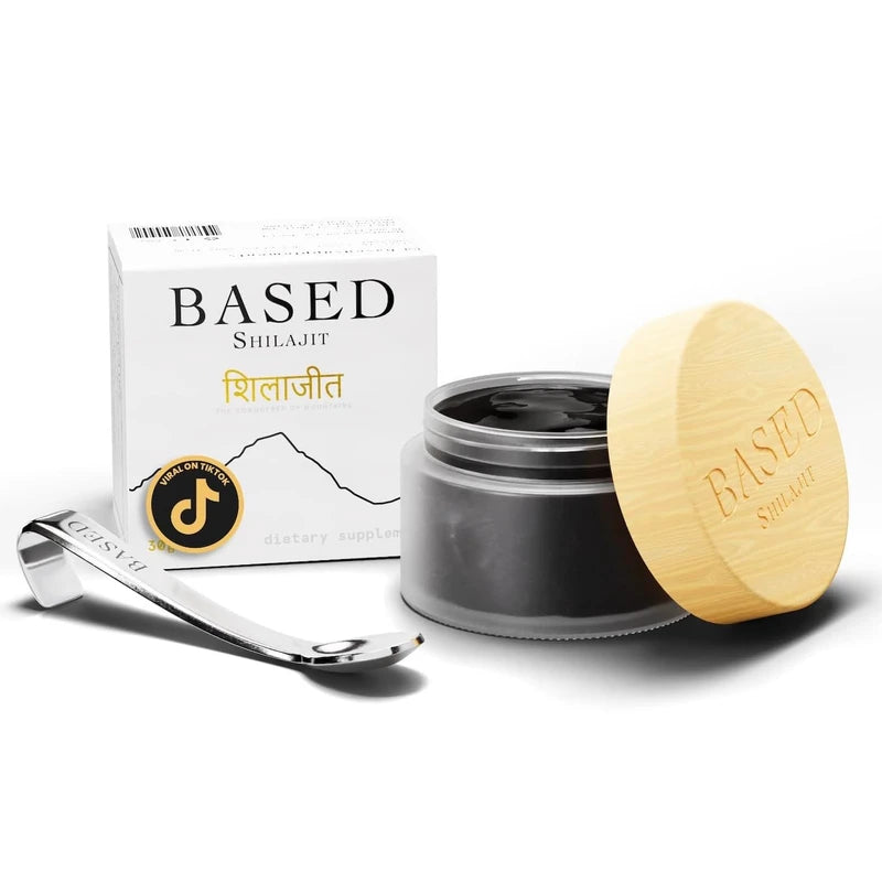 Based Shilajit | Pure Shilajit Resin with Max Potency, Energy & Immune Support for Men and Women | Rich in Fulvic Acid and 85+ Trace Minerals, 60 Servings