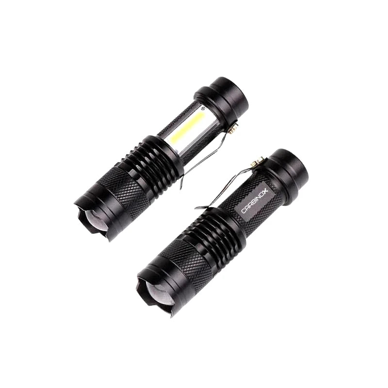 CARBINOX Tactical EDC Mini- ULTRA 500 Lumens Rechargeable Flashlight + COB - NEW