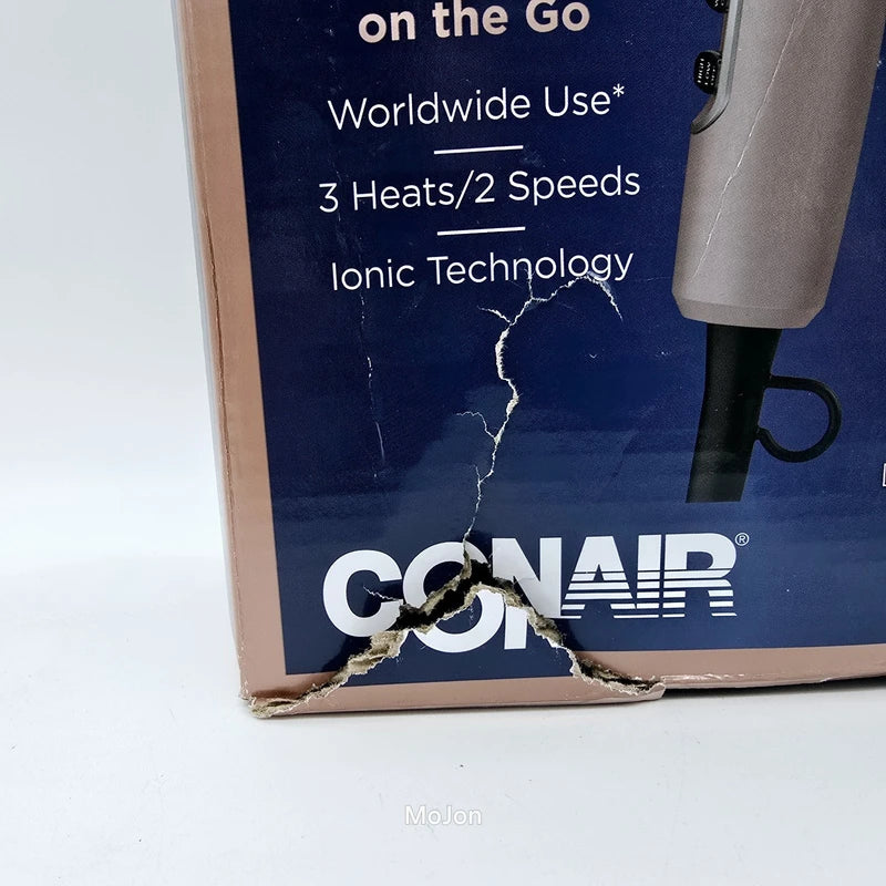 CONAIR Ionic Worldwide Travel Dryer 1875 Watts Smart Voltage Tech Torn Box*