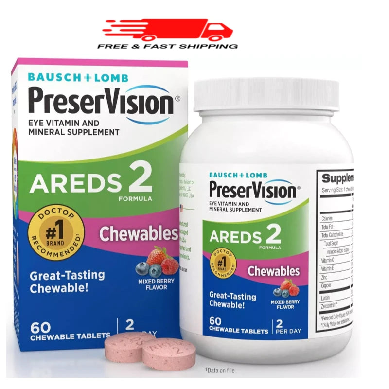 PreserVision AREDS 2 Eye Vitamin & Mineral Supplement, Contains Lutein, Vitamin