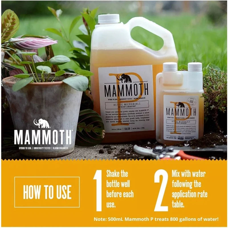 Mammoth P Bloom Booster | Organic Microbial Inoculant | 16% Increase Yields 50mL