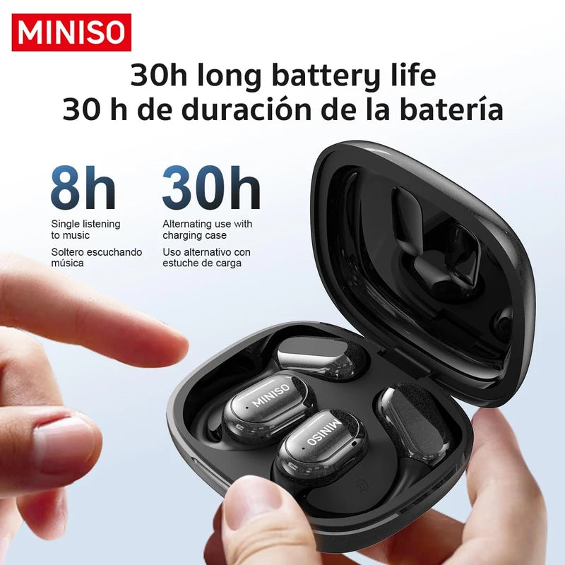 MINISO X30 OWS Translation Wireless Bluetooth Earbuds Support 135 Languages Real Time Bluetooth Translation Support Playing Music Phone Calls Headphones & Meeting Summary Earphones