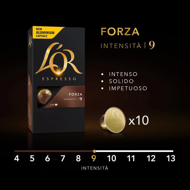 L'OR Favourites Assortment Nespresso Compatible Coffee Pods (Pack of 8, Total 80 Drinks)
