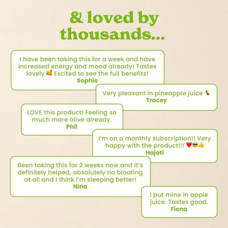 Rheal Gut Feel: Natural Prebiotic Digestion & Bloating - Daily Greens Organic Superfood Powder (30 Servings)