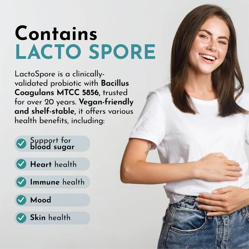 Happy Flora, Probiotic Supplement 170 Billion CFU for a Healthy Gut Health with enzymes for Digestion, probiotics for Women and Men, 1 Bottle - 60 Capsules