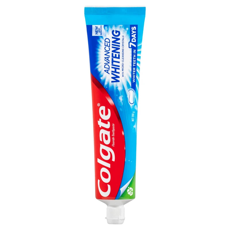 Colgate Advanced Whitening Toothpaste, 200g, With Micro-Cleansing Crystals