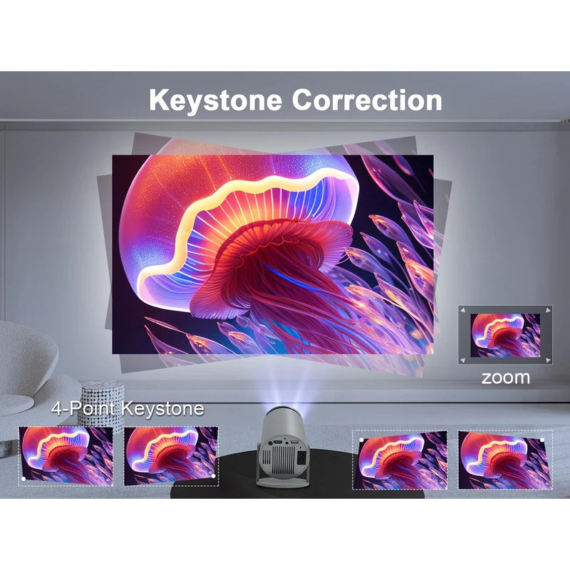Magcubic Magcubic Projector, Auto Keystone HY300 PRO Portable Projector, 200 ANSI Smart Projector with WiFi 6, BT 5.0, Screen Adjustment, 180 Degree Rotation, Built-in Android 11.0 OS