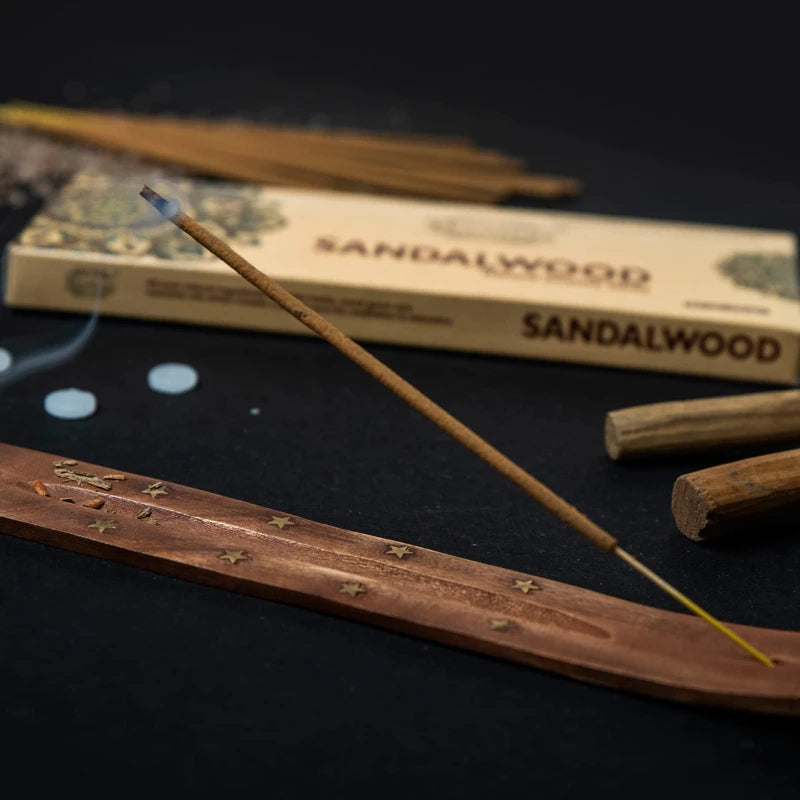 Raajsee Sandalwood Incense Sticks 100 Gm Pack-100% Pure Organic Natural Hand Rolled Free from Chemicals-for Church,Aroma Therapy,Relaxation,Meditation & Sensual Therapy