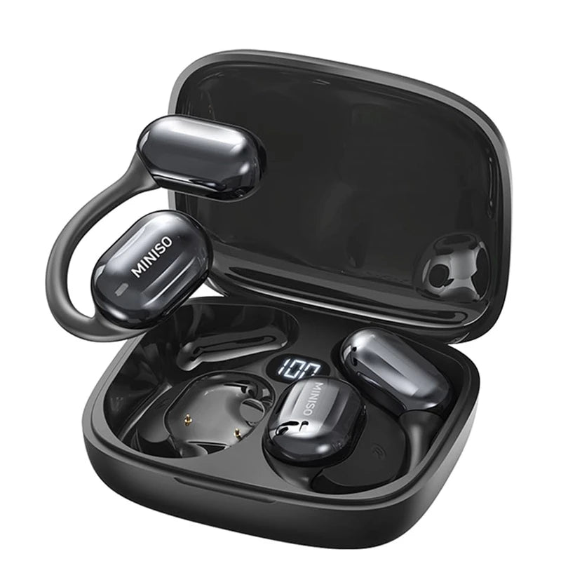 MINISO MS162 Translation Earbuds Real Time OWS Open Ear AI Translator Earbuds Wireless Bluetooth Earphones Support 135 Languages Translator Earbuds Bluetooth Translation for iOS & Android