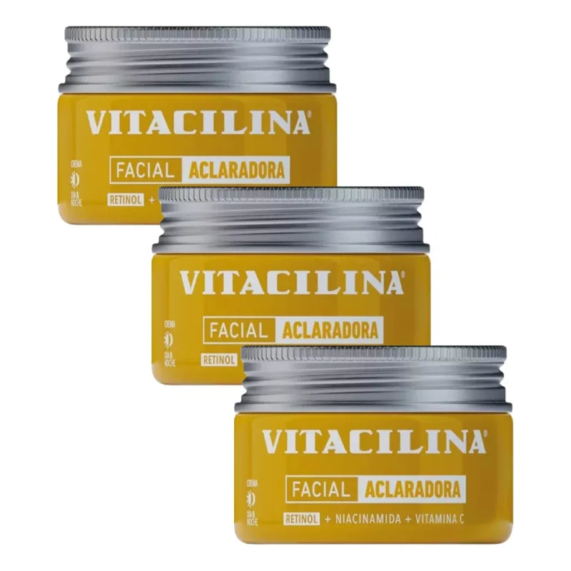 Vitacilina Crema Facial Aclaradora 100gr Pack 3 Con Retinol