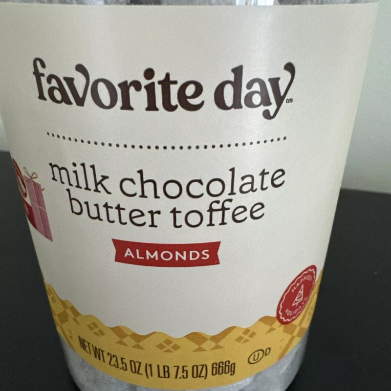 Favorite Day Christmas Milk Chocolate Butter Toffee Almonds 23 oz