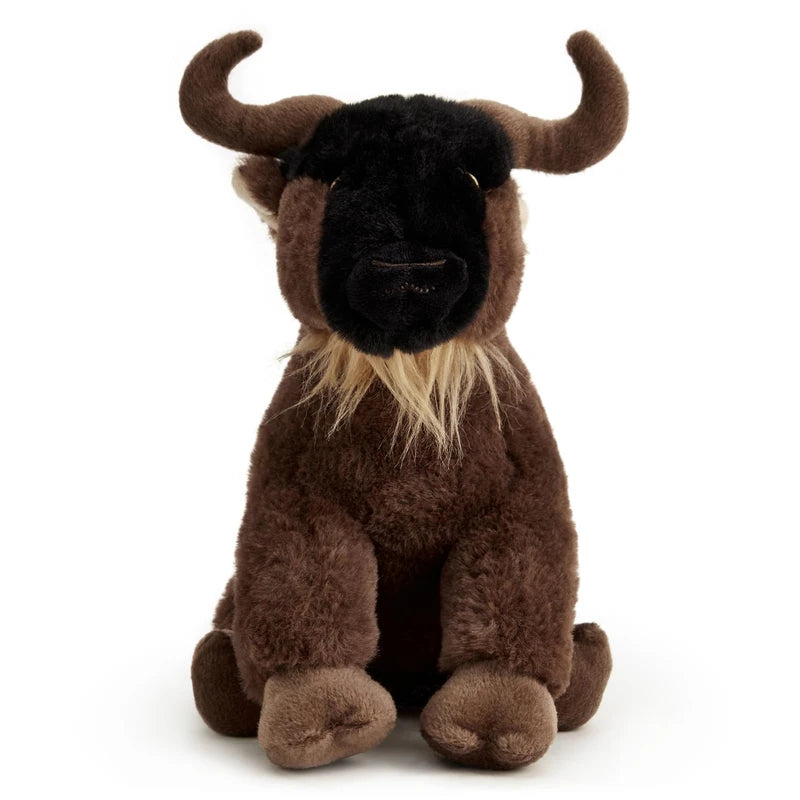 Zappi Co Wilhelmina the Wildebeest Plush Toy (22cm) Gnu Great Migration Mate - Soft, Cuddly, 100% Recycled - Savanna Stampeder
