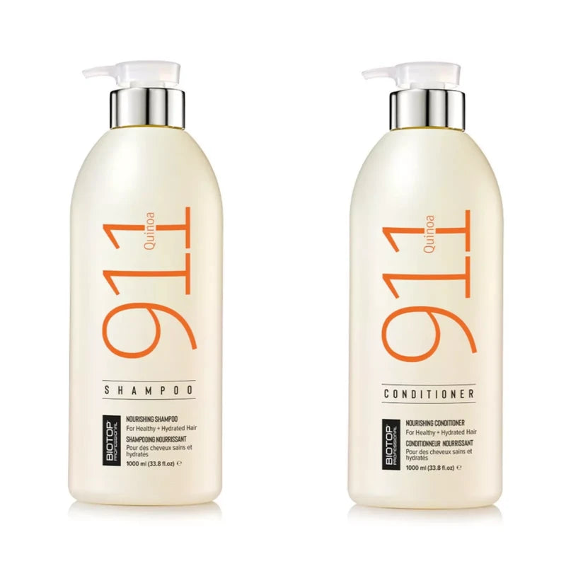 Biotop Professional 911 Quinoa Shampoo & Conditioner LITER DUO, 33.8 Fl Oz each