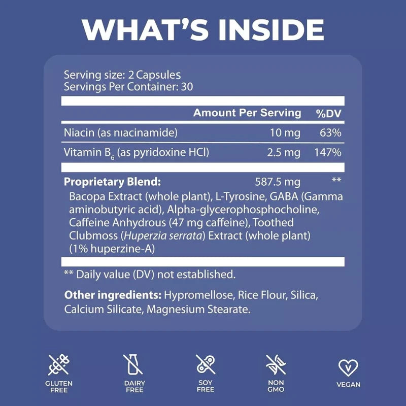 PureHealth Ageless Brain – Energy, Brain Health, Focus, Memory & Cognitive Function Supplement – Supports Mental Clarity, Sharpness & Overall Brain Wellness