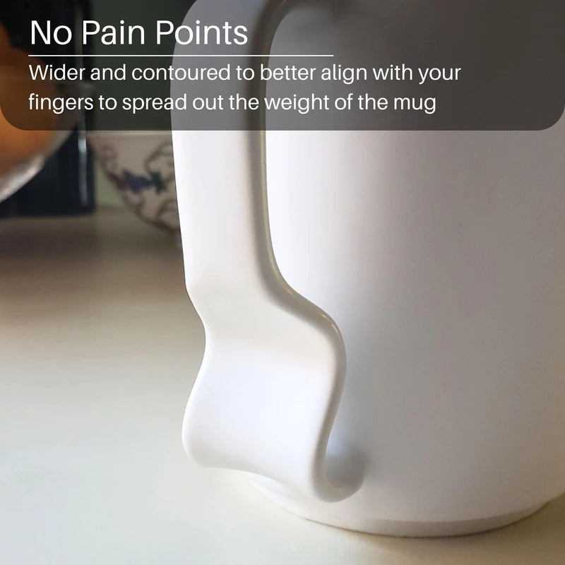 Ergonomic Coffee Mug, No-Slip Grip, More Comfortable than Traditional Mugs (Sea Foam, 1)