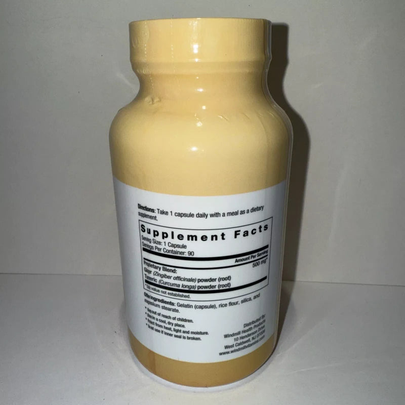Rx Select® Turmeric With Ginger 500mg - 90 Caps. Full Spectrum Botanicals New!