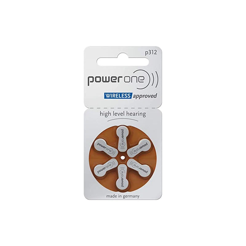 PowerOne Size 312-10 Packs (60 Cells)