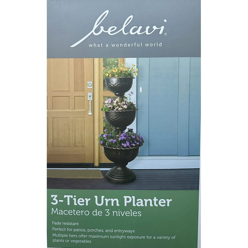 Belavi 3-Tier Stackable Urn Bowl Planter