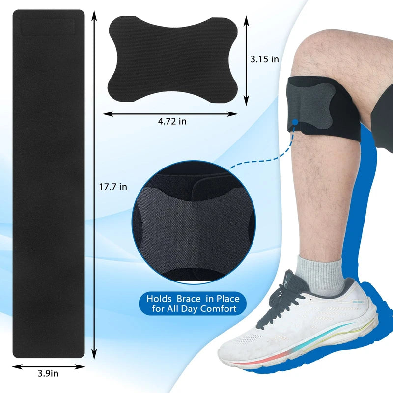 Foilswirl 3 Pcs Anti Slip Strap Knee Brace Support Strap Anti Slip Strap Leg Brace to Prevent Skin Chafing and Slipping with Knee Brace to Prevent Skin Chafing and Slipping