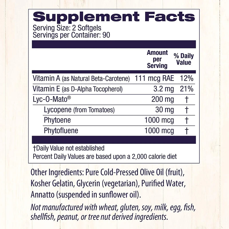 Healthy Origins LYC-O-Mato Lycopene (Non-GMO) 15 mg, 180 Softgels