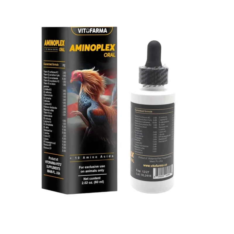 Vitofarma Aminoplex, Liquid Supplement For Chicken's 60ml Aminoacid For Roosters