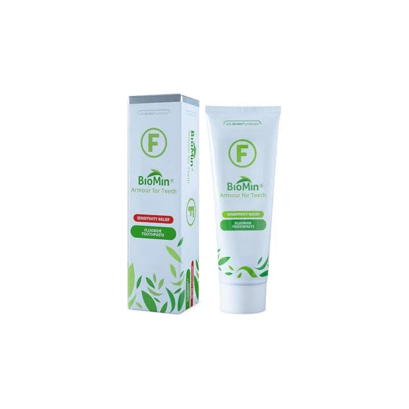 BioMin F Toothpaste - Helps Strengthen & Protect Enamel, Provide Relief to Sensitive Teeth - 75ml Mild Minty Flavour Fluoride Toothpaste for Adults & Kids - Suitable for Vegans, Not Tested on Animals