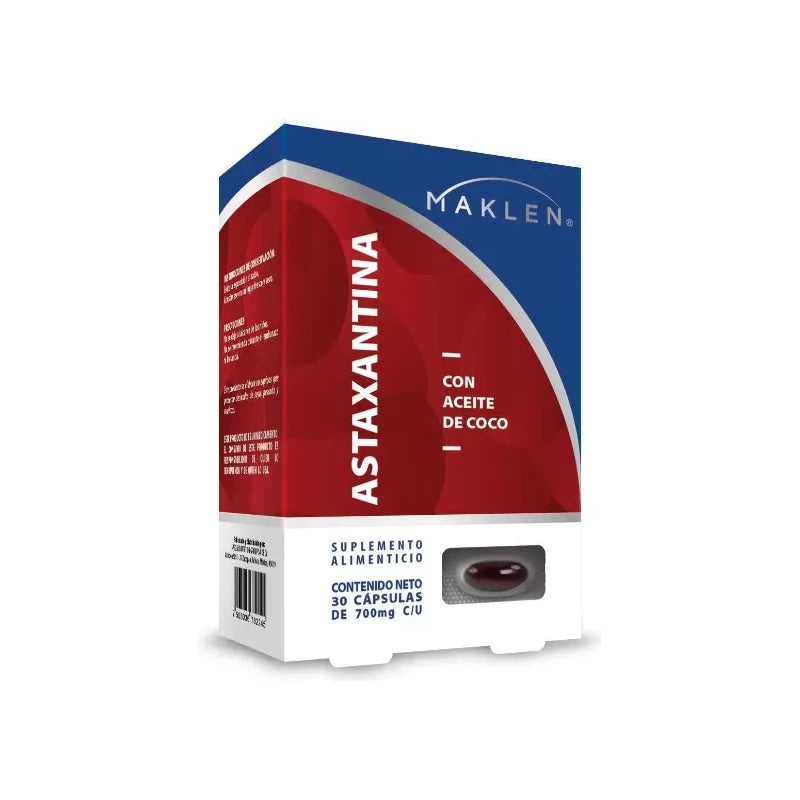 Naturagel Astaxantina + Aceite De Coco 700mg 30 Caps Sabor Sin Sabor