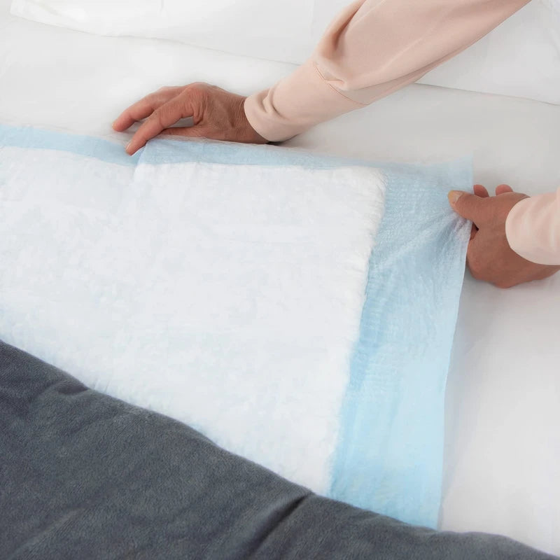 HALYARD* Disposable Standard Underpads Incontinence Pads, 23”x36” Case of 150, Lt. Blue-Comfortable Chucks Pads, Disposable, for Adults-Soft Bed Pads for Elderly/Adult Patients, 48822 (Case of 150)