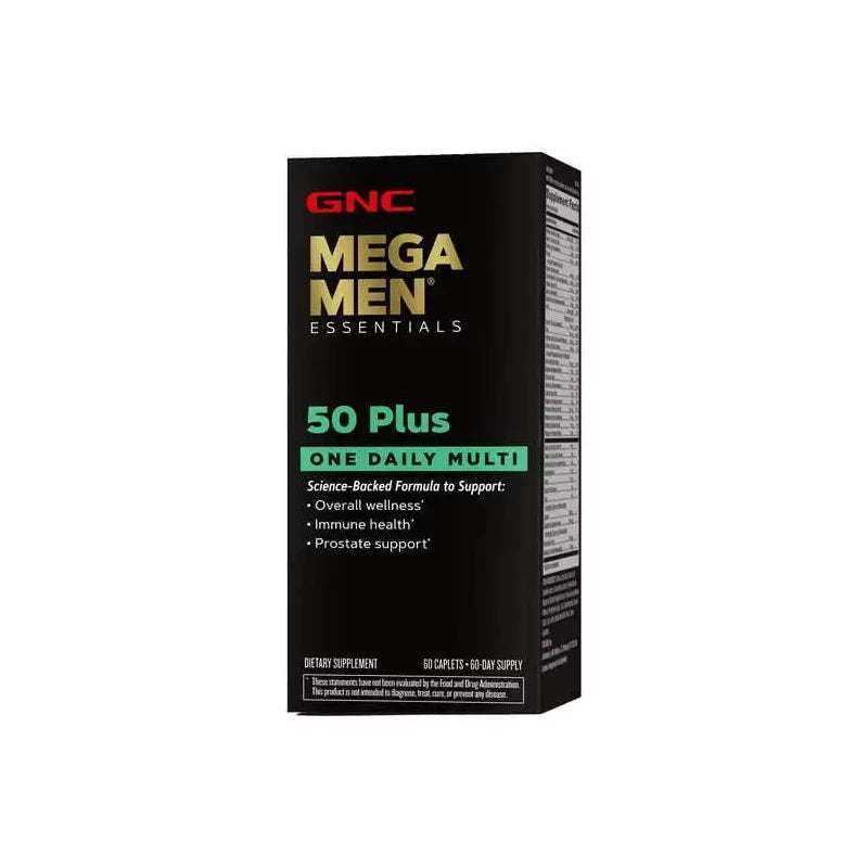 GNC Mega Men Essentials 50 Plus One Multivitamínico Diario 60 Comprimidos