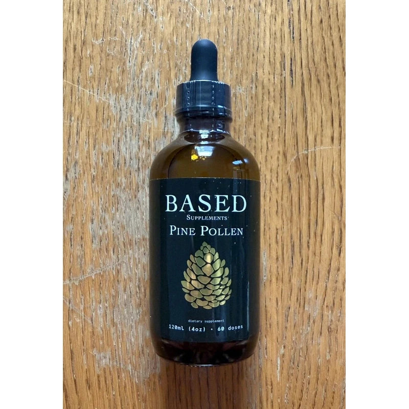 BASED Supplements Pine Pollen - 60 servings (120ml) 4oz Highest Quality/Potenc