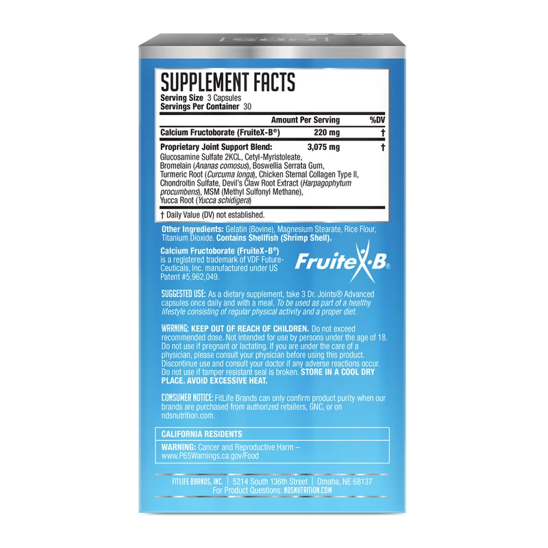 NDS Dr. Joints Advanced Fast-Acting Flexibility & Mobility 90 Caps-JOINT SUPPORT